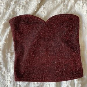Shein sparkly red top